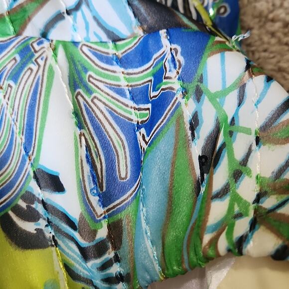 Vintage Cache Womens Dress Size SM Strapless Tropical Artsy Abstract Sequins - Picture 7 of 14